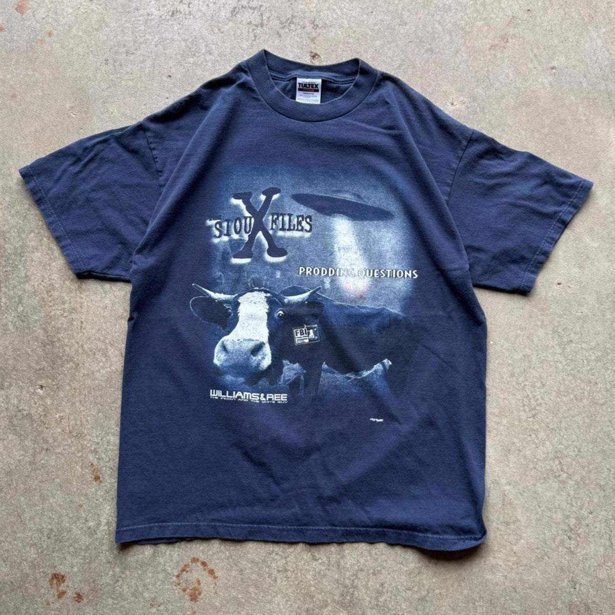Vintage 90s X Files Sioux Files Cow Parody Comedy T-Shirt - X-Large