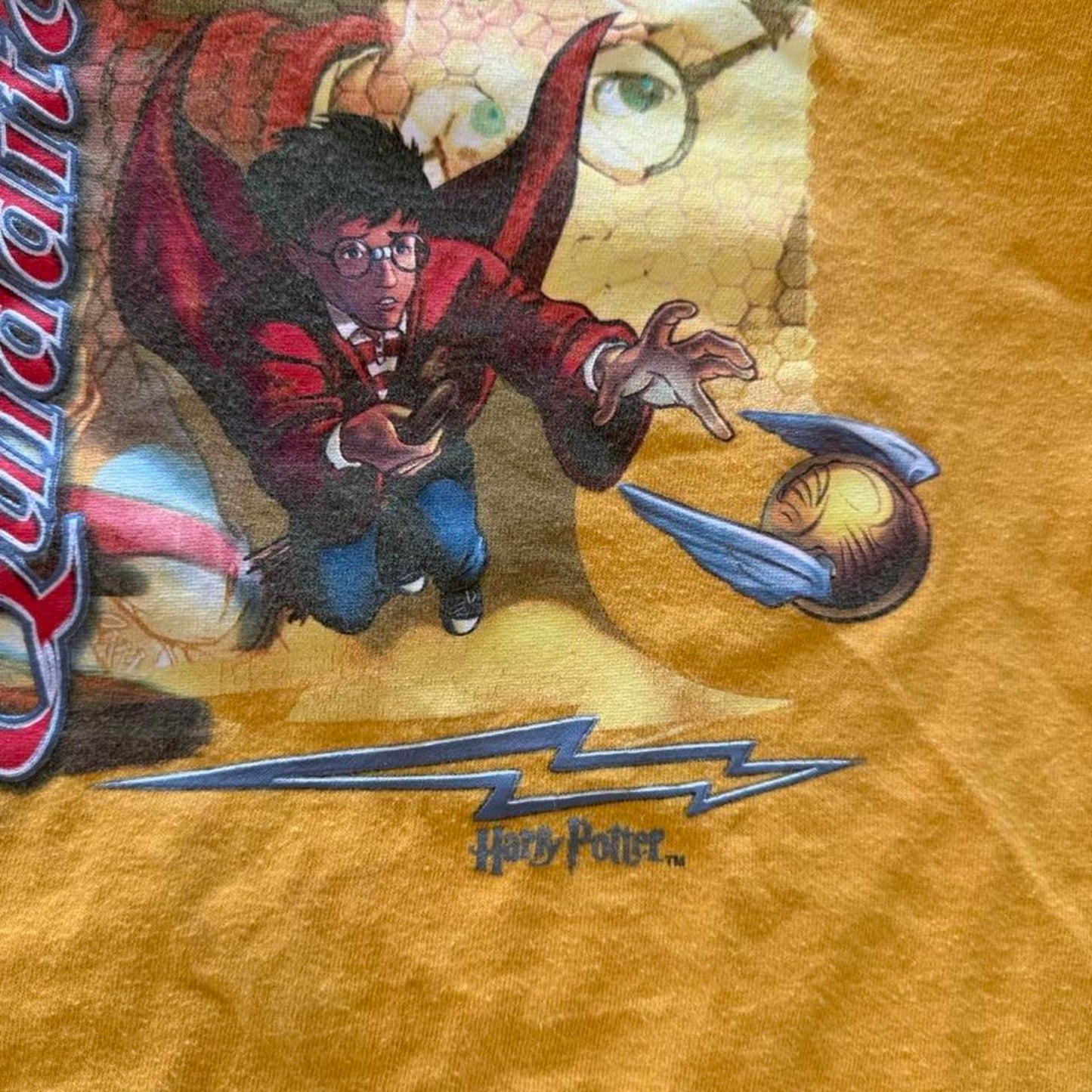 Vintage Harry Potter Quidditch Golden Snitch T-Shirt - Kids X-Large 18