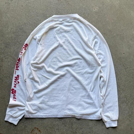 Vintage 80s Nebraska Cornhuskers Football Longsleeve T-Shirt - Medium