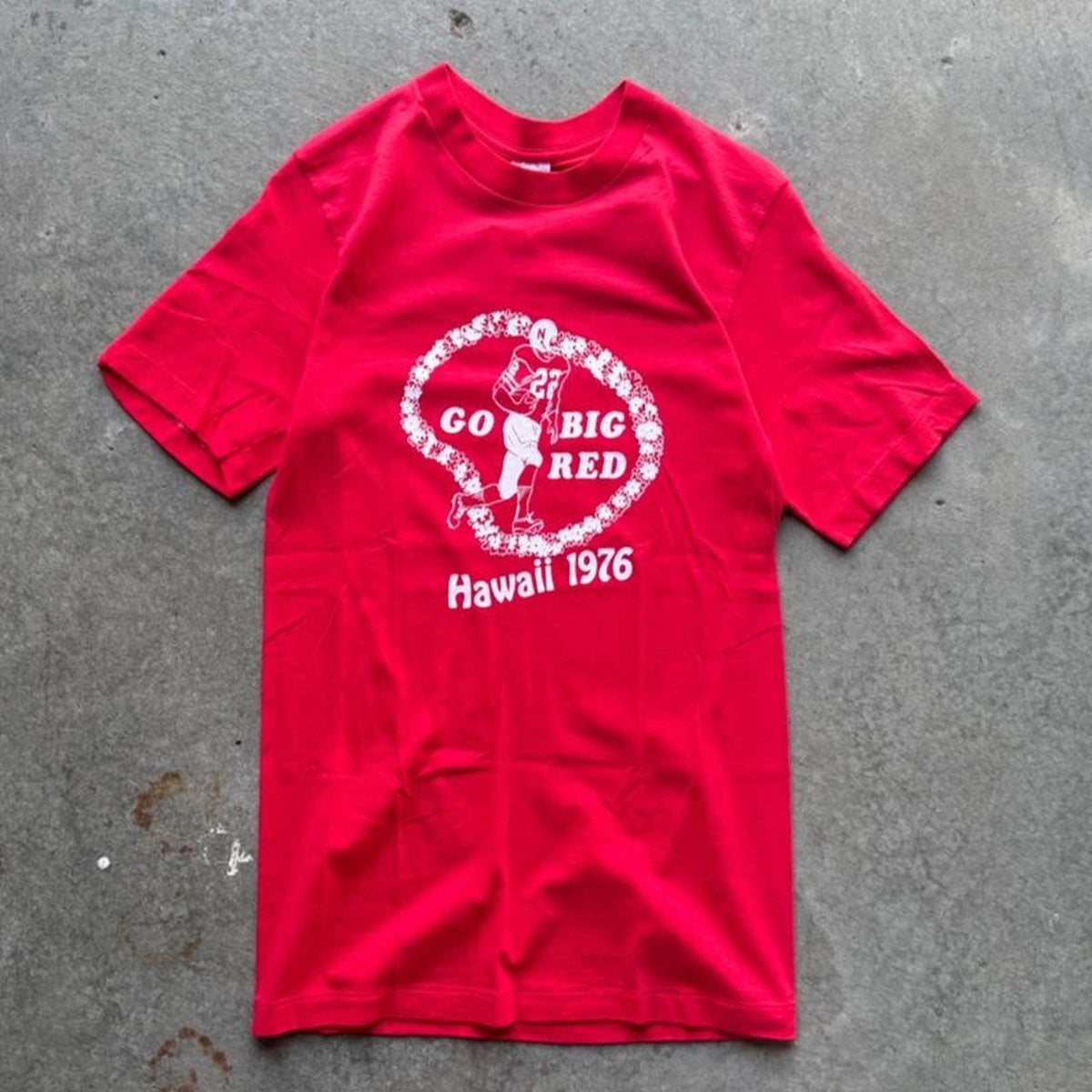 Vintage 1976 Nebraska Huskers Go Big Red Hawaii T-Shirt - Medium