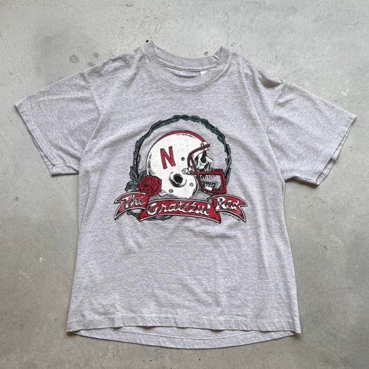 Vintage 80s Nebraska Huskers Grateful Red GD Parody T-Shirt - Large