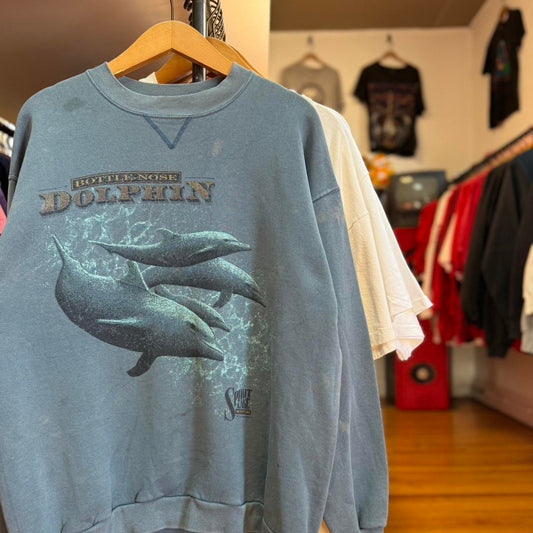 Vintage 90s Dolphin Animal Nature Crewneck - X-Large