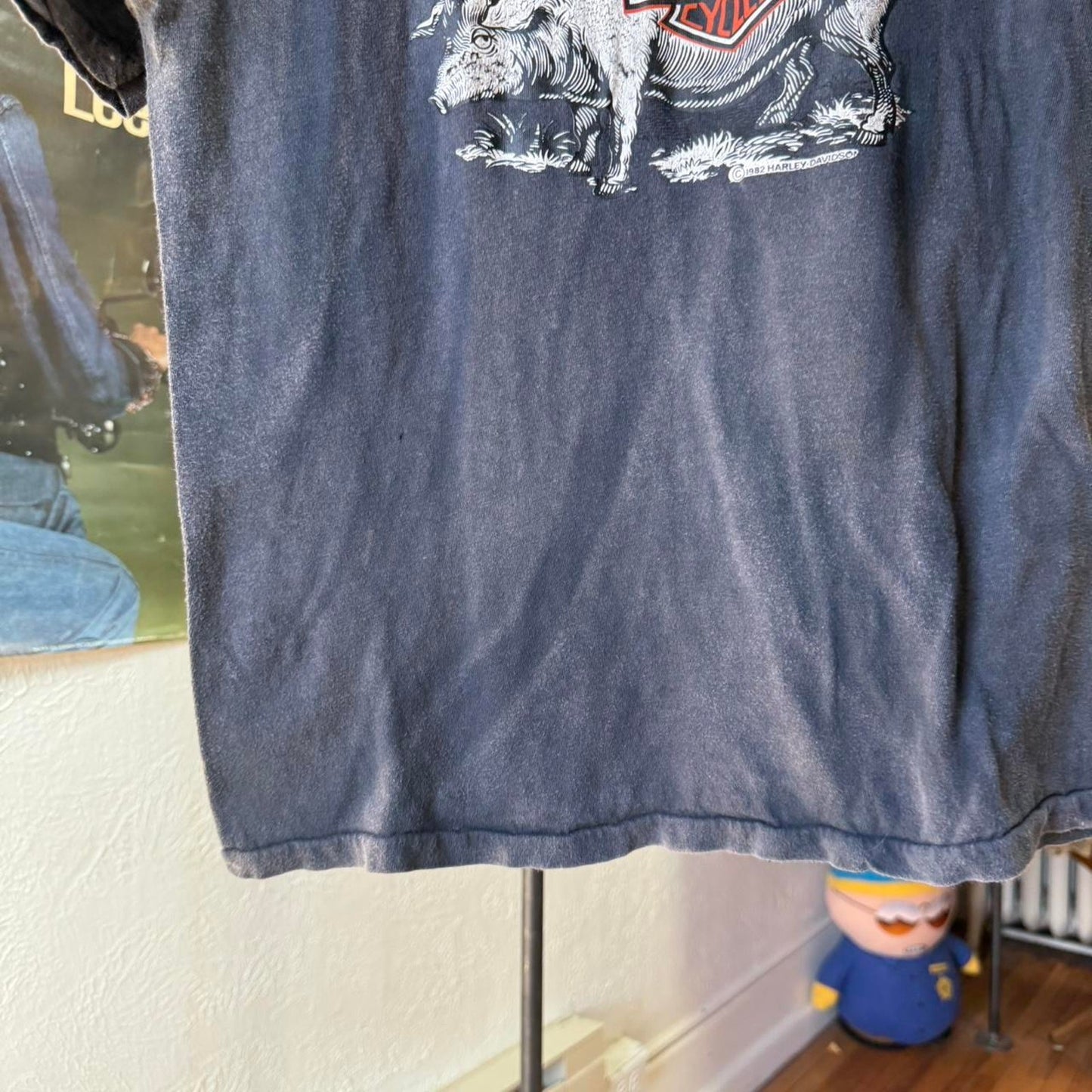 Vintage 80s 3D Emblem Have You Hugged Your Hog Today Stanley Desantis T-Shirt - Medium
