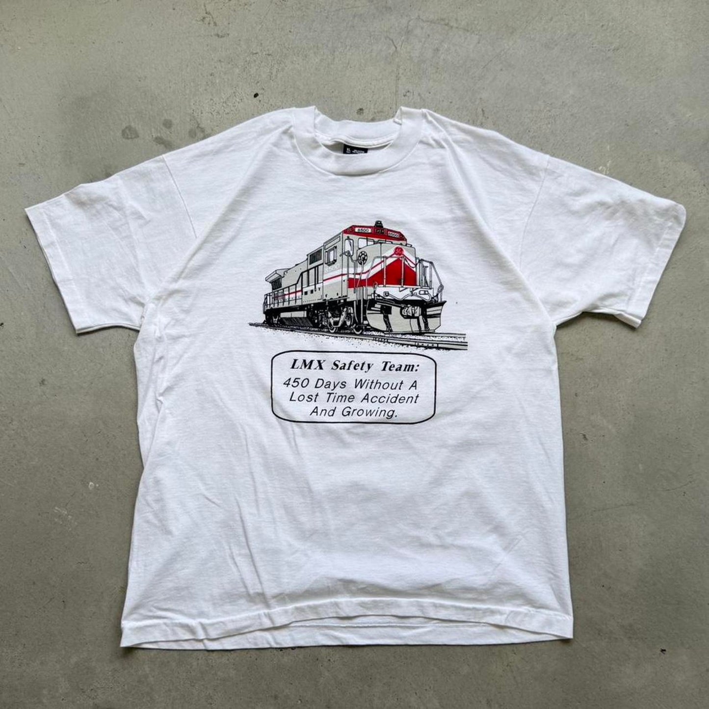 Vintage 90s Locomotive LMX Safety Show T-Shirt - X-Large
