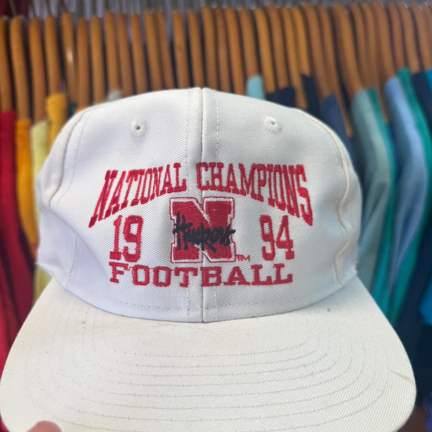 Vintage 1994 Nebraska Huskers National Champs Football Snapback