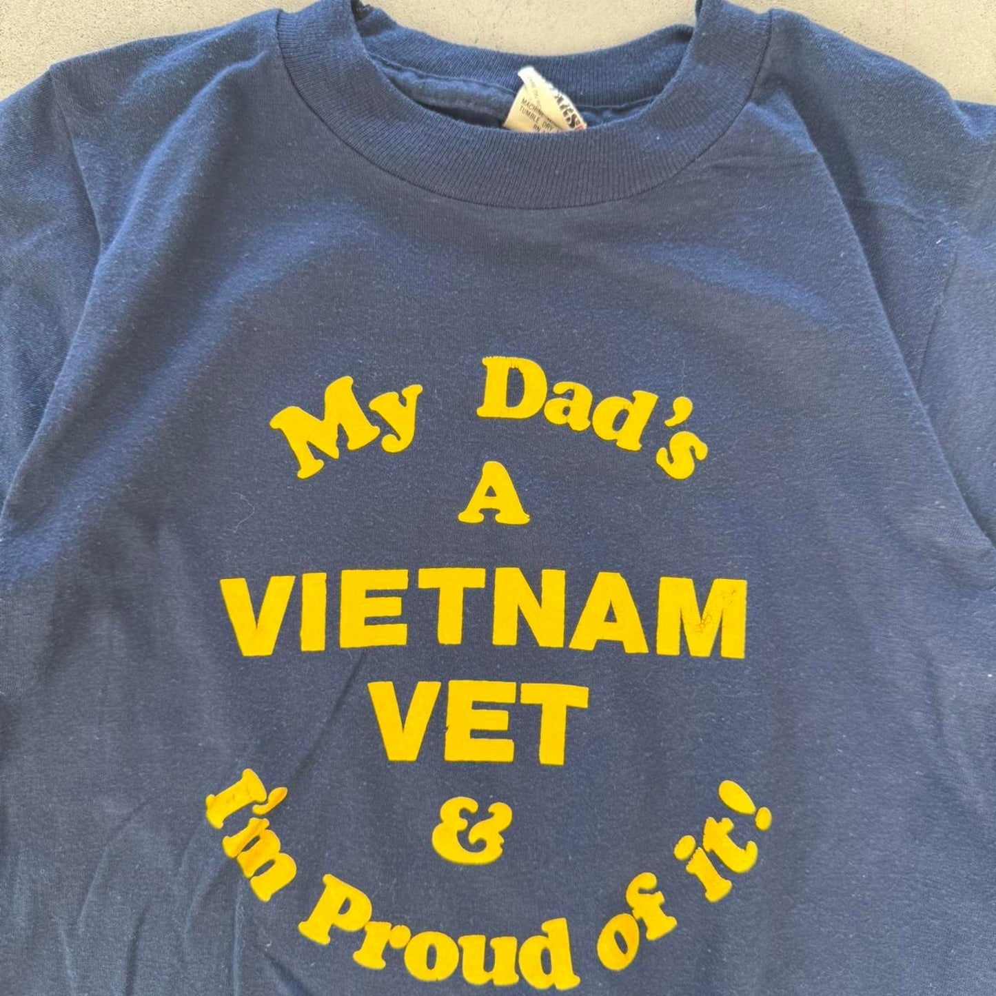 Vintage 80s My Dads a Vietnam Vet T-Shirt - Kids 10-12