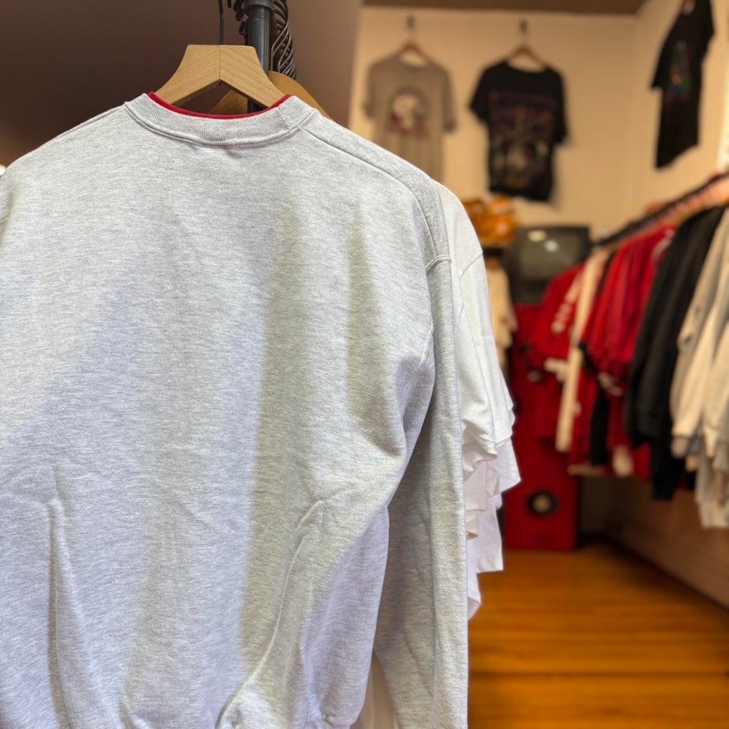 Vintage 90s Nebraska Huskers USA Flag Crewneck - Large