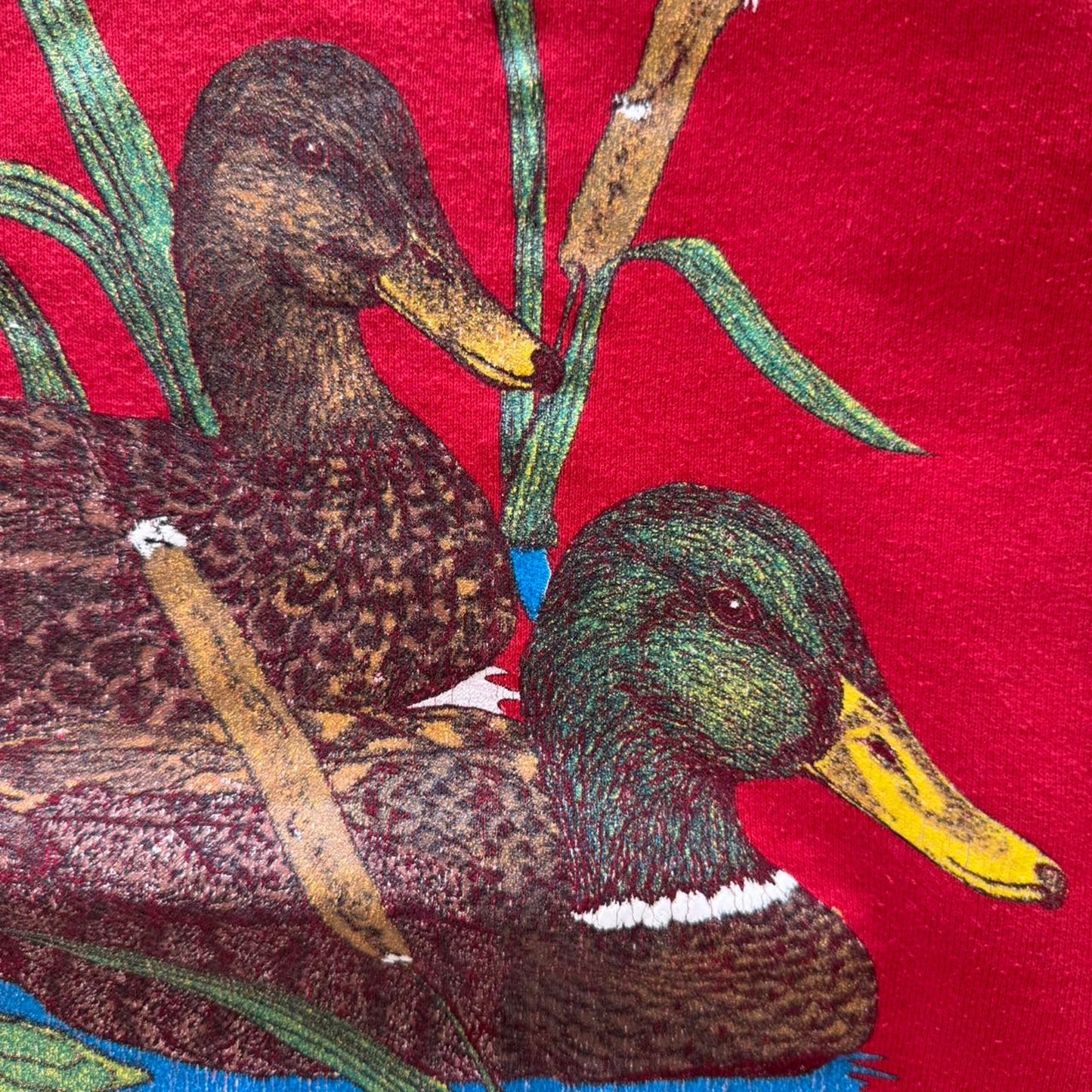 Vintage 90s Nebraska Duck Animal Nature Crewneck - Large
