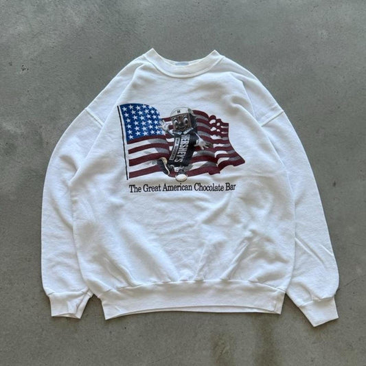 Vintage 90s Hersheys The Great American Chocolate Bar Crewneck - Large