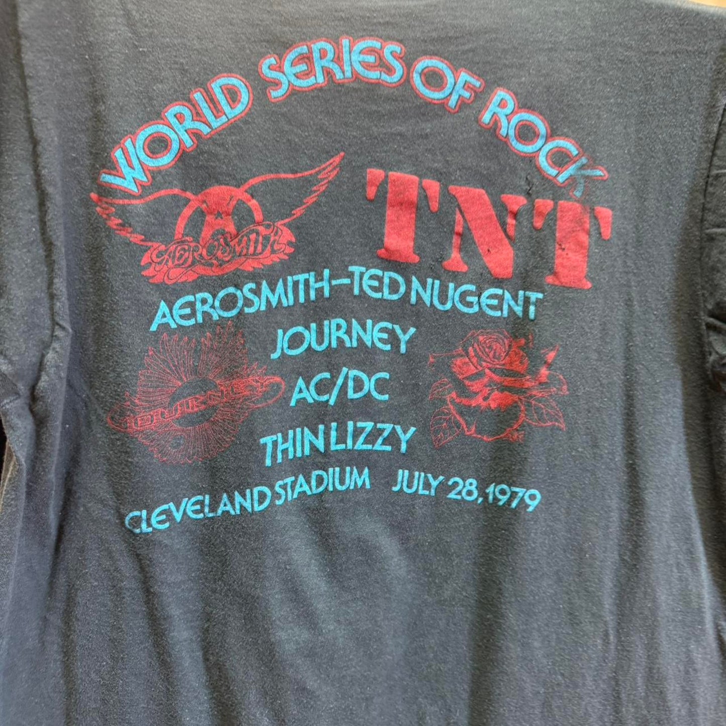 Vintage Monsters of Rock AC/DC Journey Dragon Band Metal T-Shirt - Medium