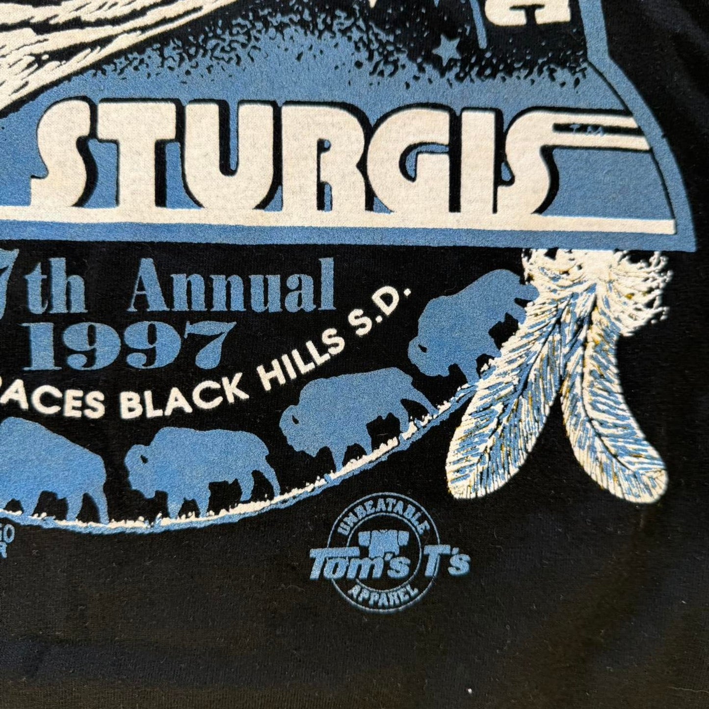 Vintage 1997 Sturgis Black Hills Rally Biker Motorcycle T-Shirt - XX-Large