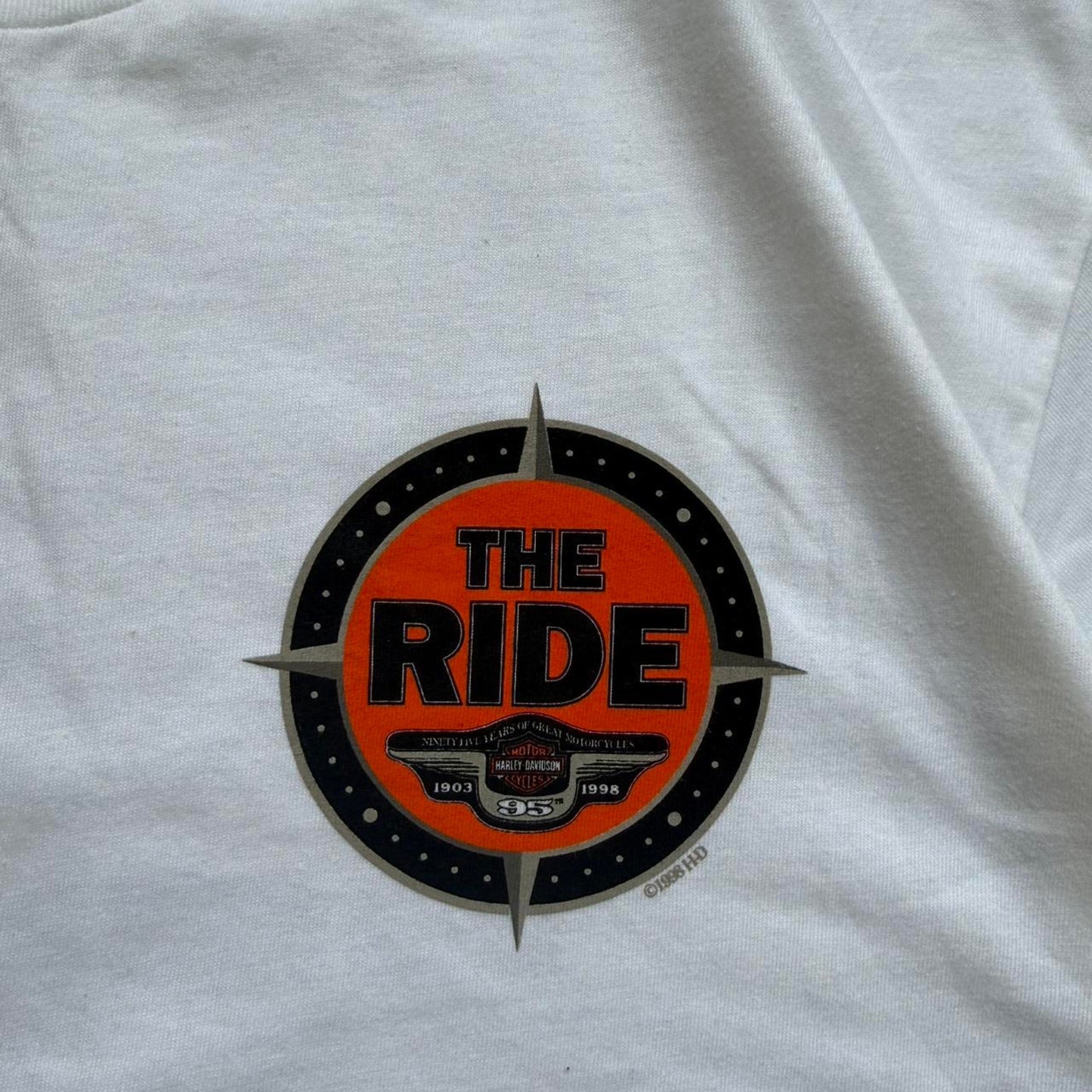 Vintage 1998 Harley Davidson Motorcycles The Ride T-Shirt - X-Large