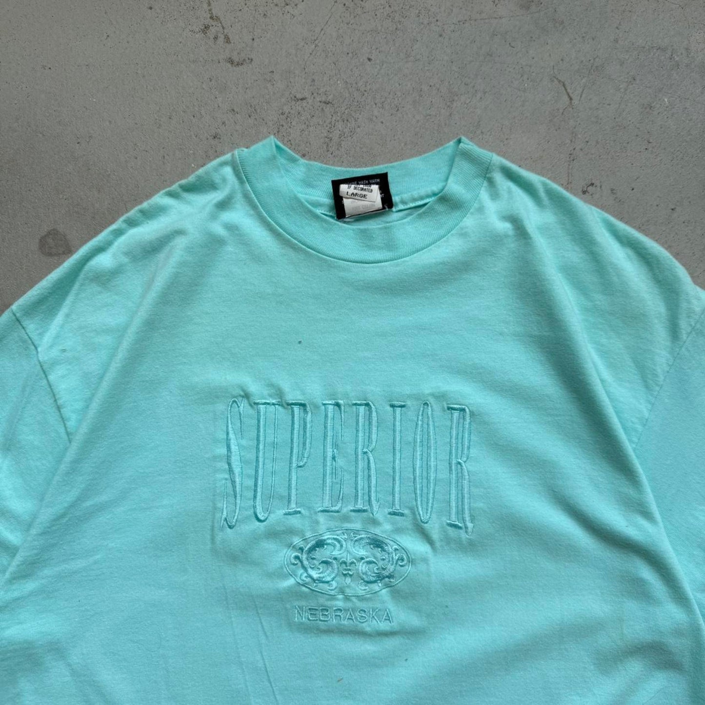Vintage 90s Lake Superior Embroidered T-Shirt - Large