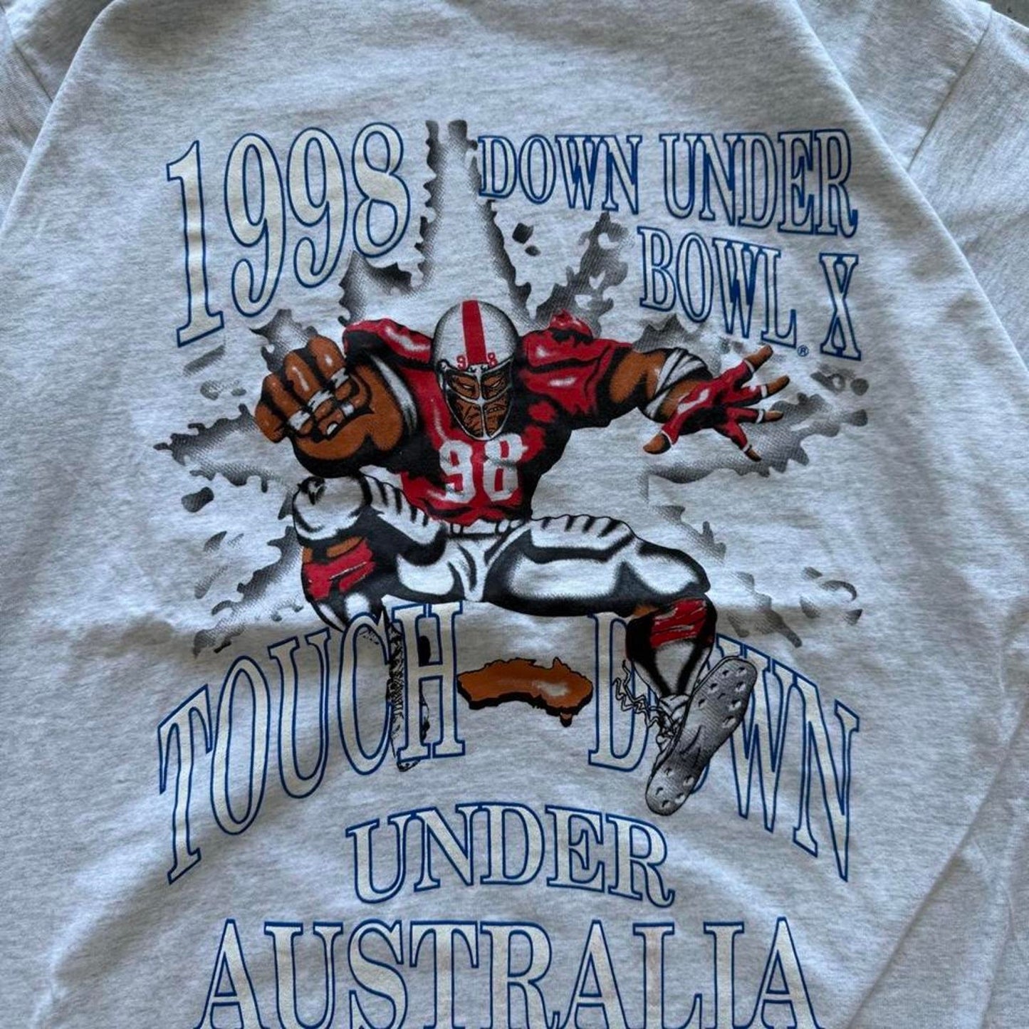 Vintage 1998 Down Under Australia Football T-Shirt - X-Large