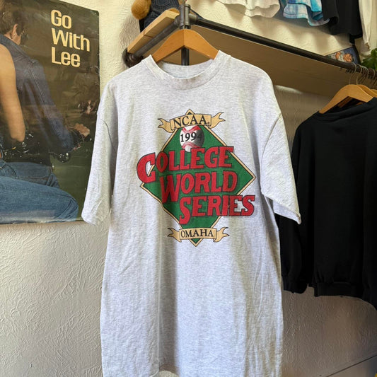 Vintage 90s NCAA College World Series CWS Baseball T-Shirt - X-Large