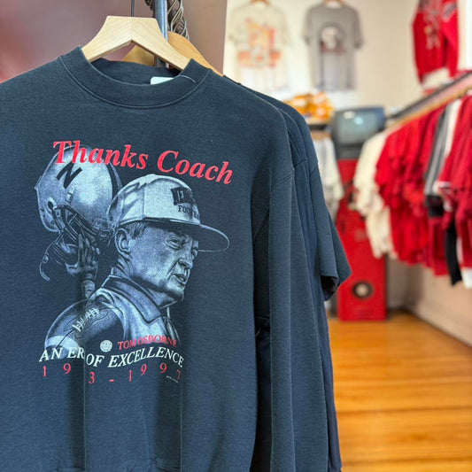 Vintage Nebraska Huskers Thanks Coach Football Crewneck