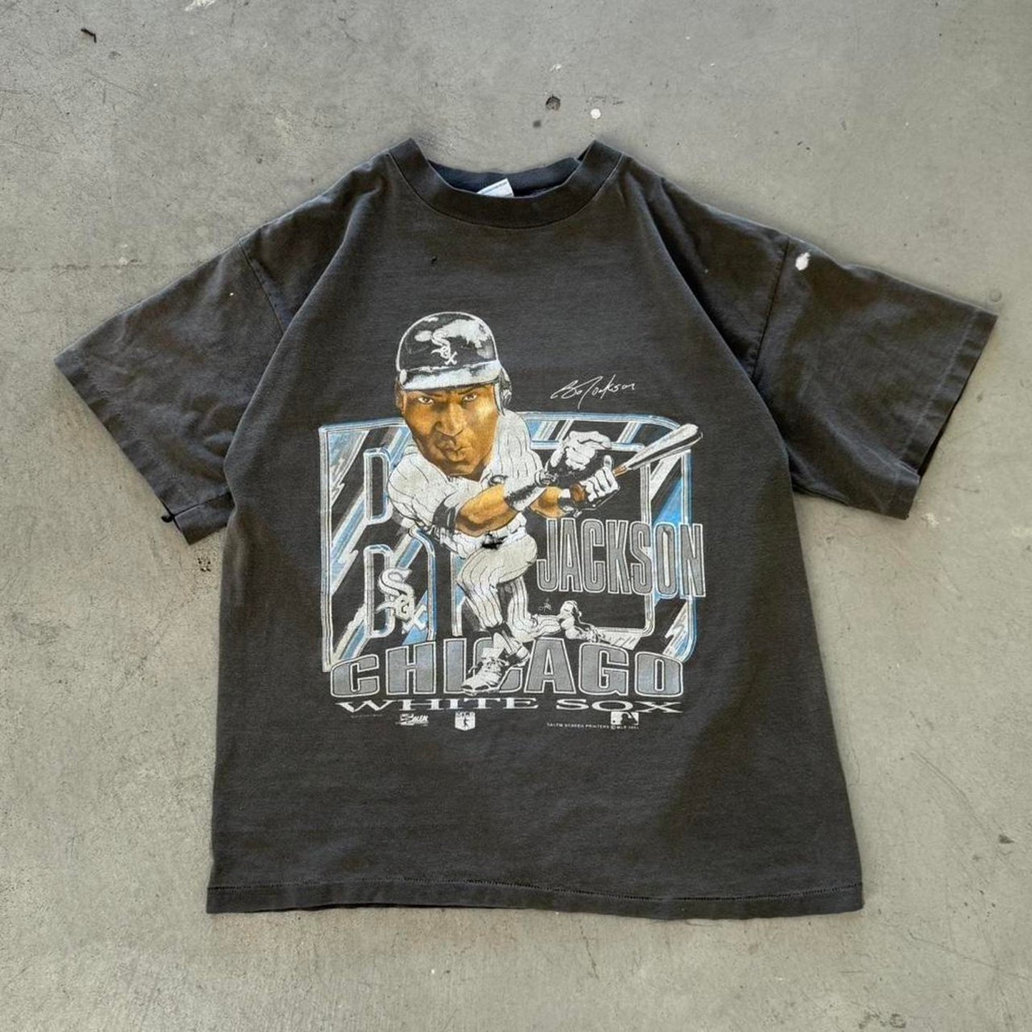 Vintage 90s Faded Bo Jackson Baseball MLB T-Shirt - Large