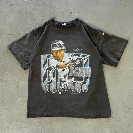Vintage 90s Faded Bo Jackson Baseball MLB T-Shirt - Large