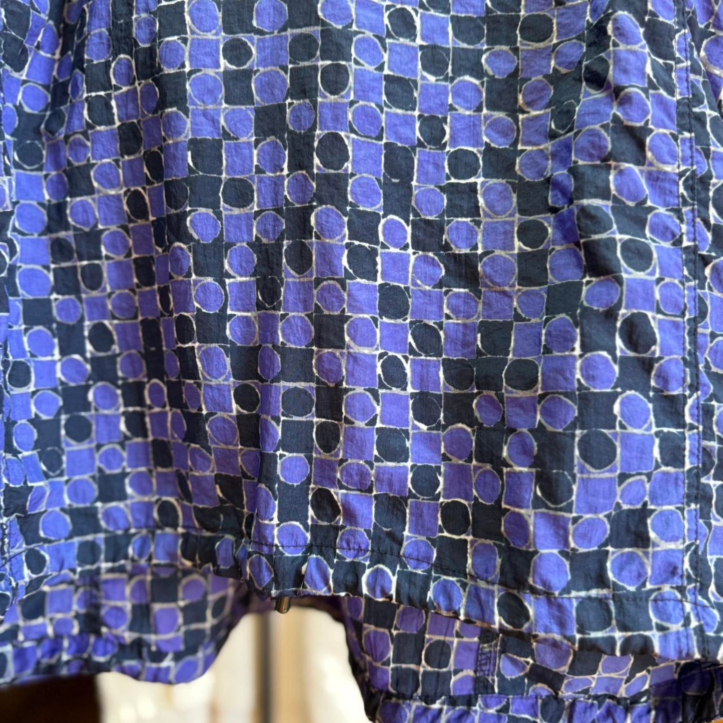 Vintage 90s Nike Swoosh Check Patterned Windbreaker Jacket - Medium