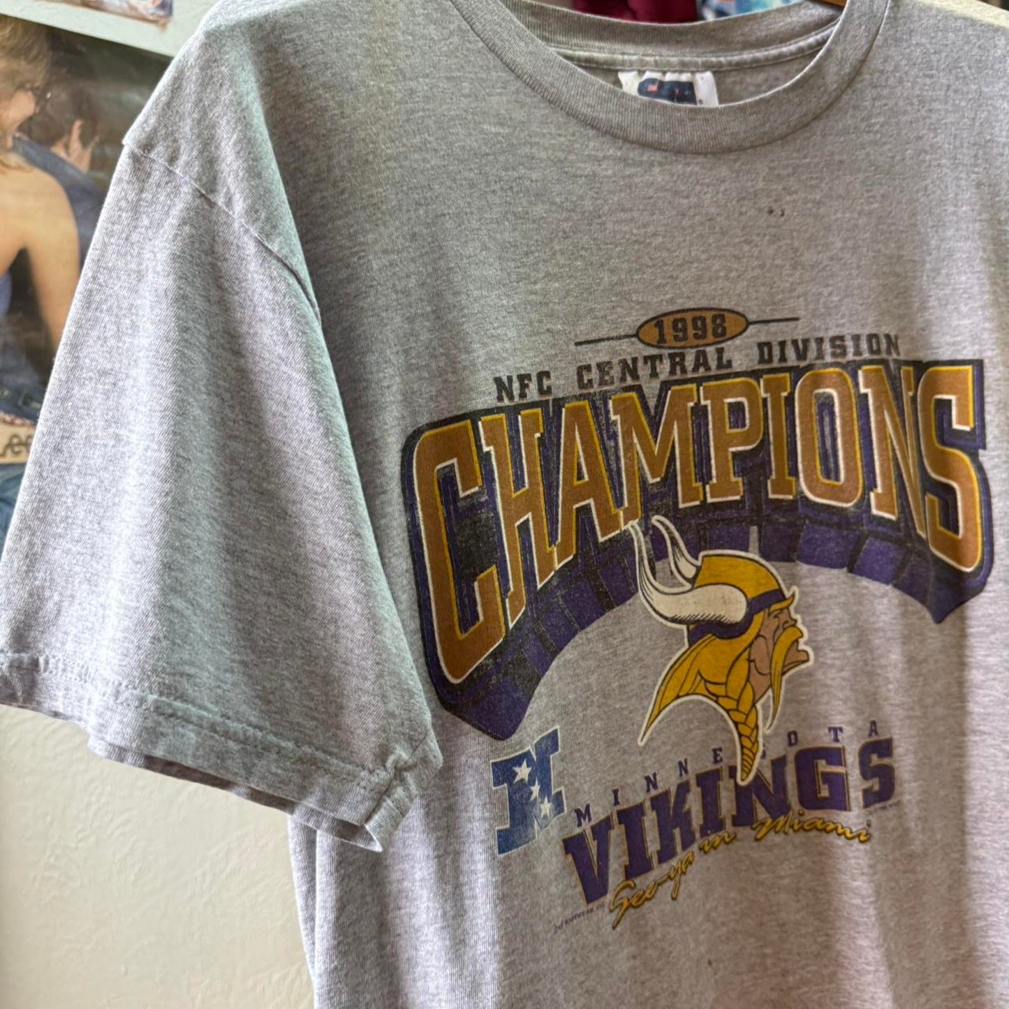 Vintage 90s Minnesota Vikings NFL Football T-Shirt - Large