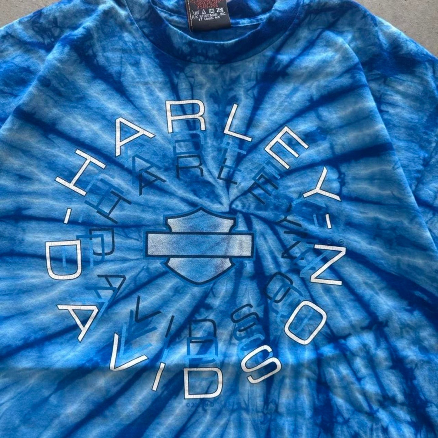 Vintage Harley Davidson Motorcycles Biker Tie Dye T-Shirt - Large
