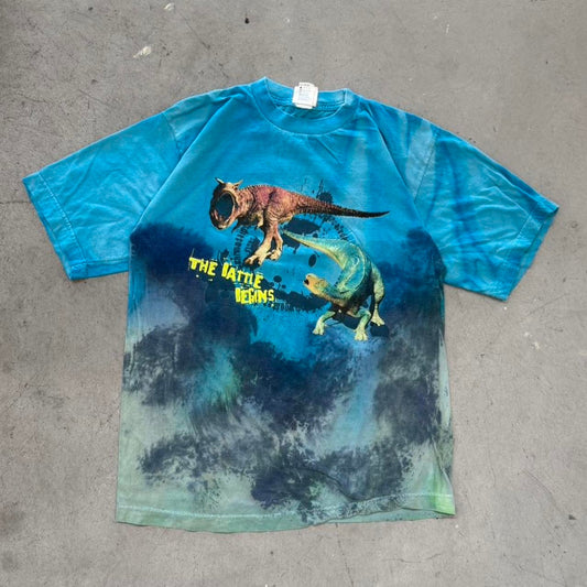 Vintage 90s Nickelodeon Dinosaur Movie Tie Dye T-Shirt - Large