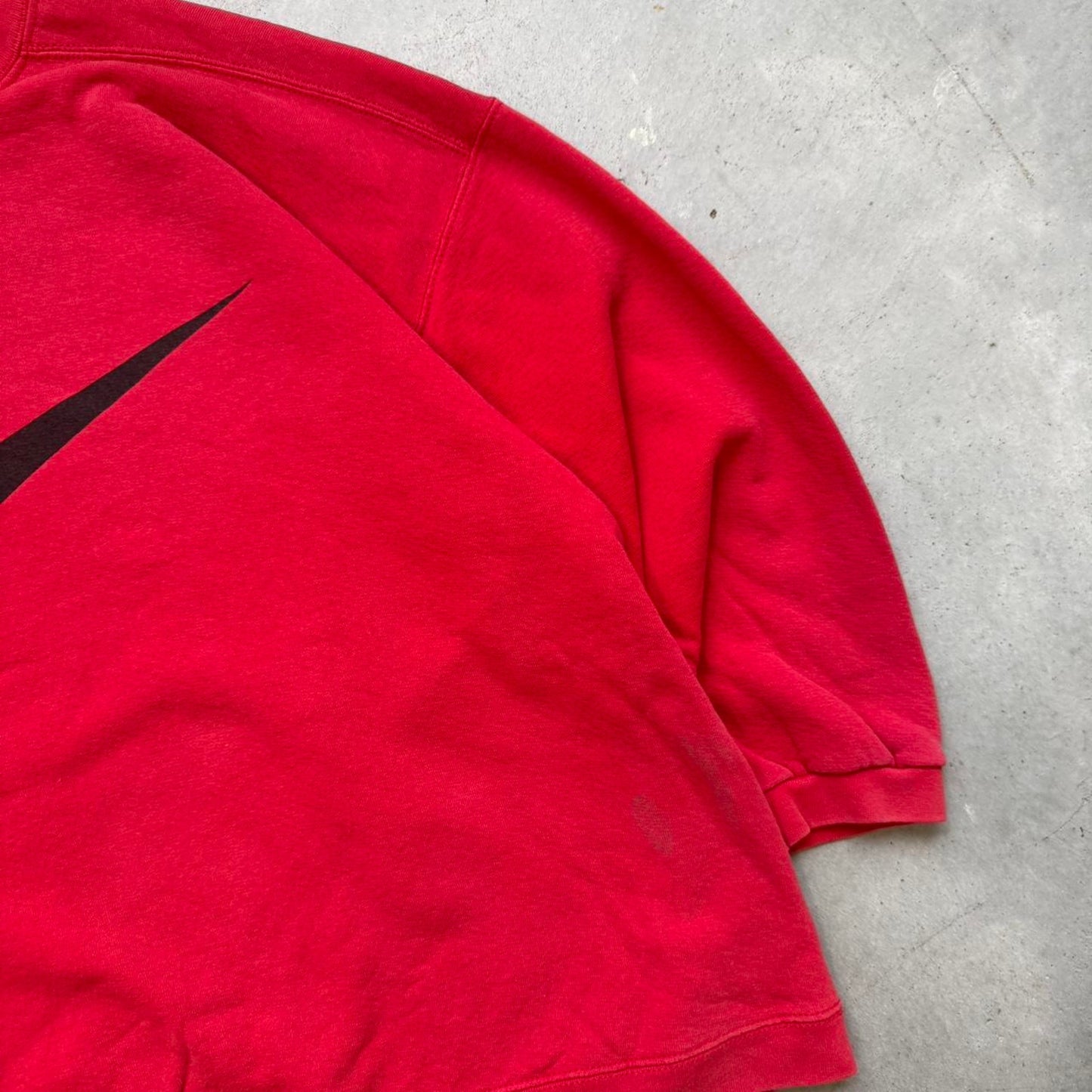 Vintage 90s Nike Center Swoosh Logo Check Crewneck - Large