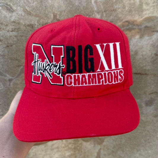 Vintage 90s Nebraska Big XII Champions Huskers Snapback