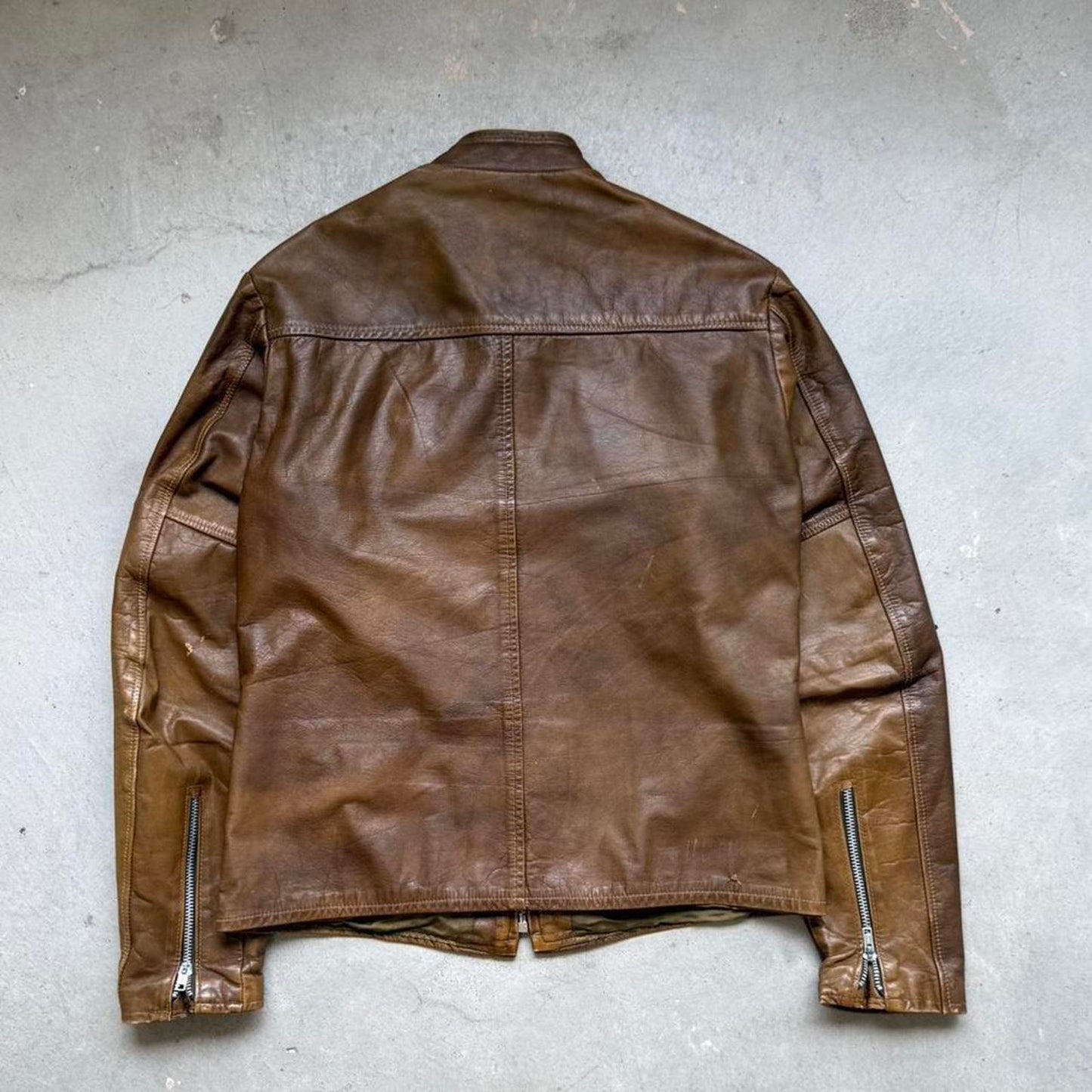 Vintage 70s Harley Davidson Motorcycles Leather Zip Up Jacket - Medium