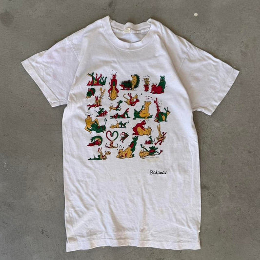 Vintage 90 Cartoon Sex Position Funny T-Shirt - Large