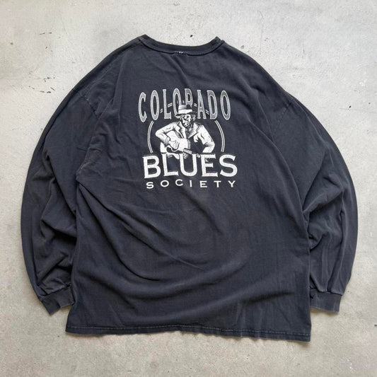 Vintage 90s Colorado Blues Society Music Band T-Shirt - XX-Large