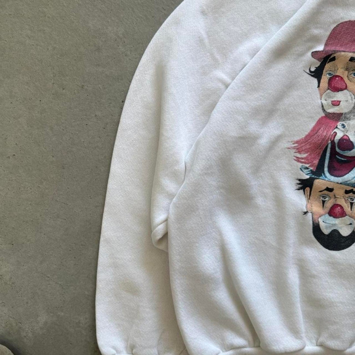 Vintage 90s Clown Circus Art Style Crewneck - Large