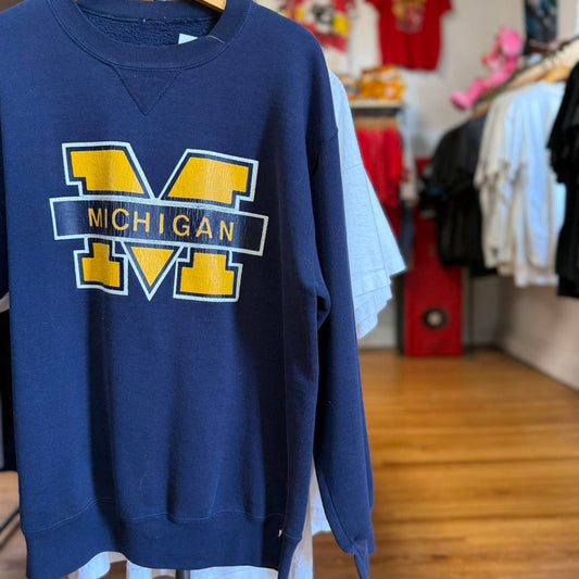 Vintage 90s Michigan Wolverines College University Crewneck