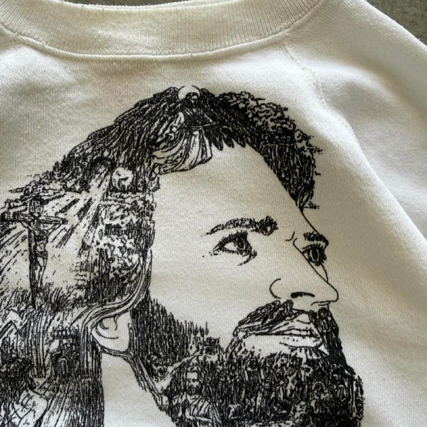 Vintage 90s Jesus John 3:16 Bible Art Crewneck - X-Large