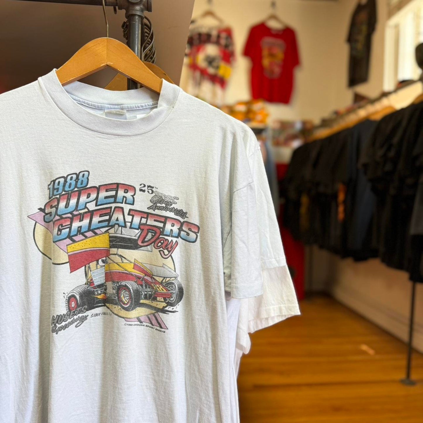 Vintage 80s Knoxville Nationals Racing Race Car NASCAR T-Shirt