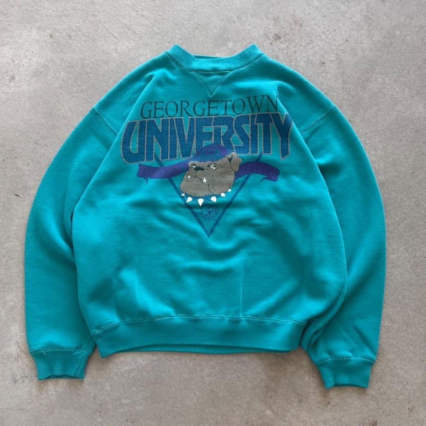 Vintage 90s Georgetown University Hoyas Crewneck - Large