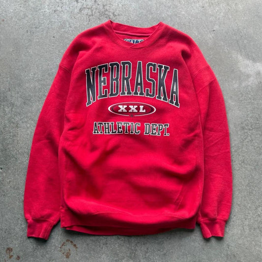 Vintage 90s Nebraska Huskers Athletic Dept Crewneck - X-Large