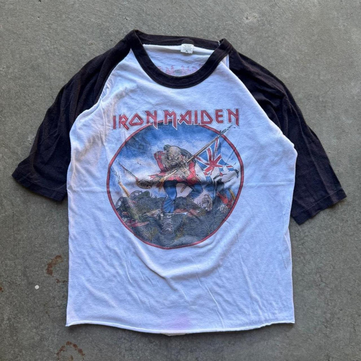 Vintage 1983 Iron Maiden British Metal Onslaught Band T-Shirt - X-Large