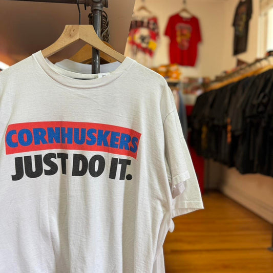Vintage 90s Nike Cornhuskers Just Do It Nebraska Huskers T-Shirt