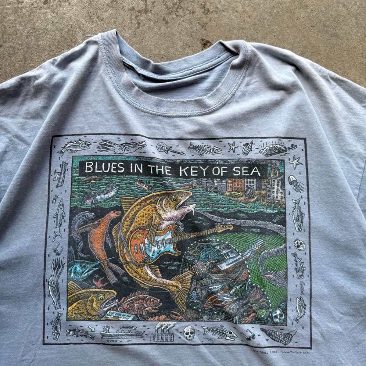 Vintage Y2K Blues in the Key of Sea Ray Troll T-Shirt - XX-Large