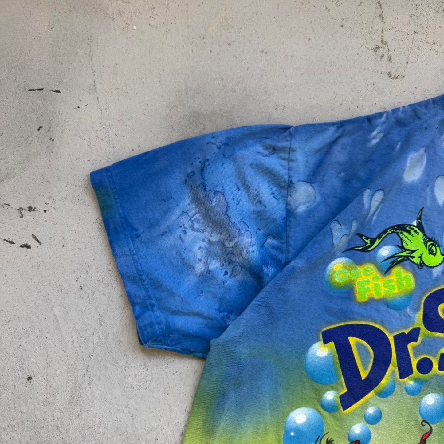 Vintage 90s Dr Seuss Red Fish Tie Dye T-Shirt - X-Large
