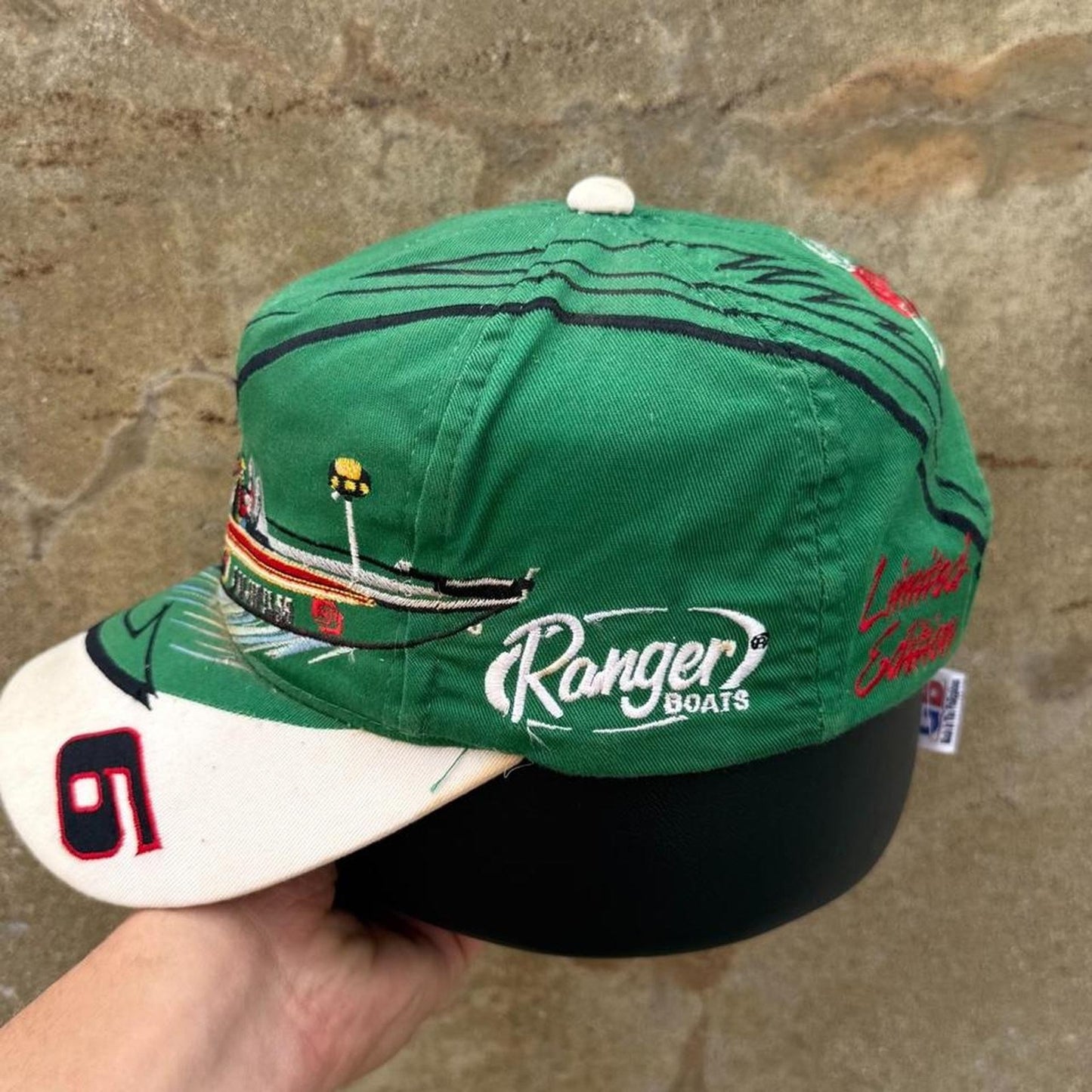 Vintage Fishing Boat Embroidered Cap