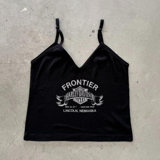 Vintage 90s Harley Davidson Studded Logo Tank Top - X-Large (W)