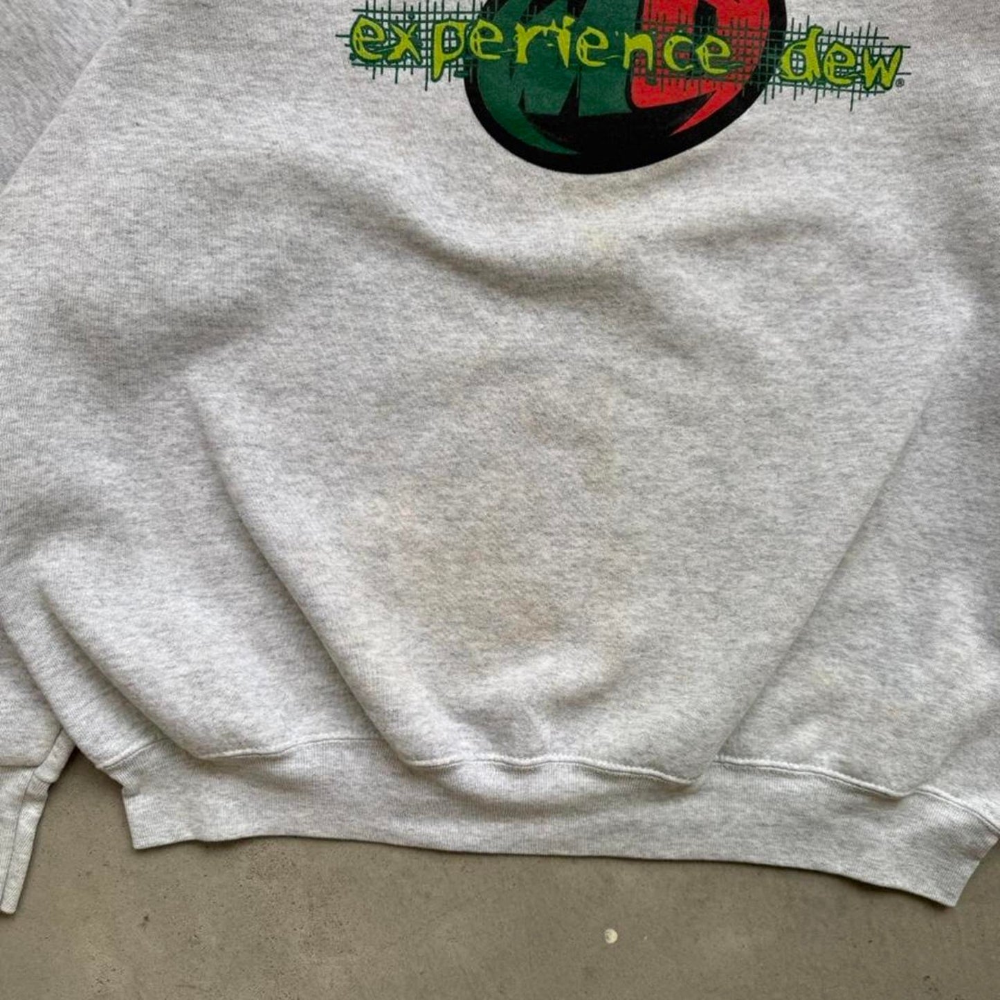 Vintage 90s Mtn Dew Experience Dee Soda Promo Crewneck - XX-Large