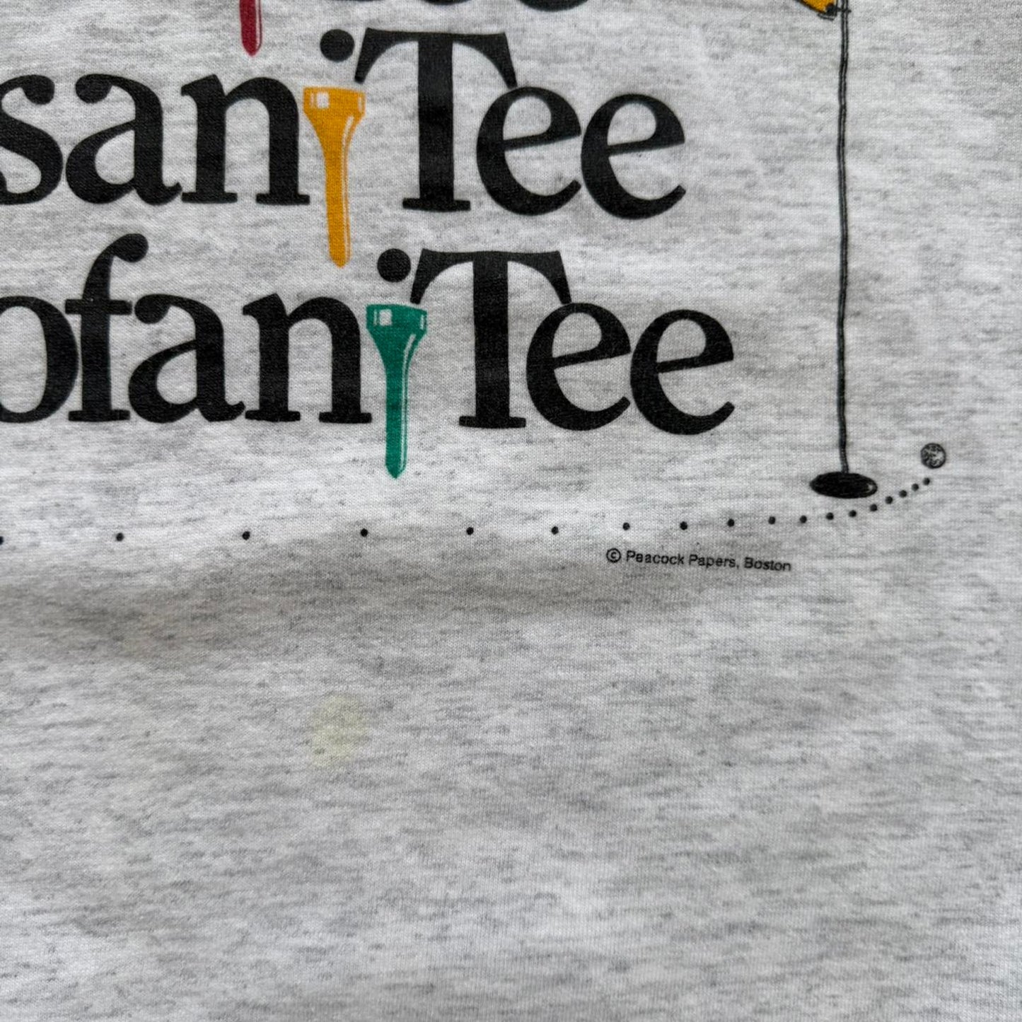 Vintage 90s The 3 Tees of Golf Text Humor T-Shirt - Large