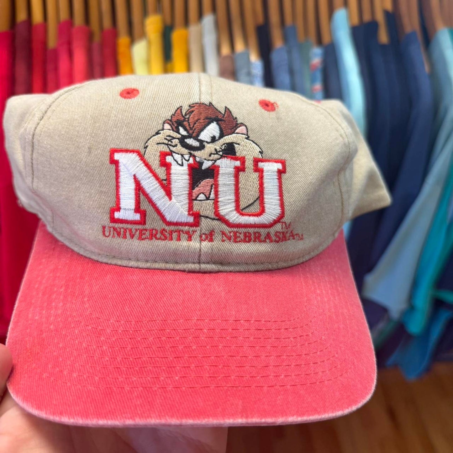 Vintage 90s Nebraska Huskers Taz Snapback