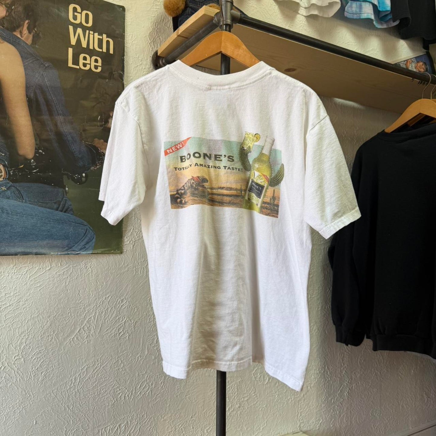 Vintage 90s Boones Margarita Mix Alcohol Desert Cactus T-Shirt - Large