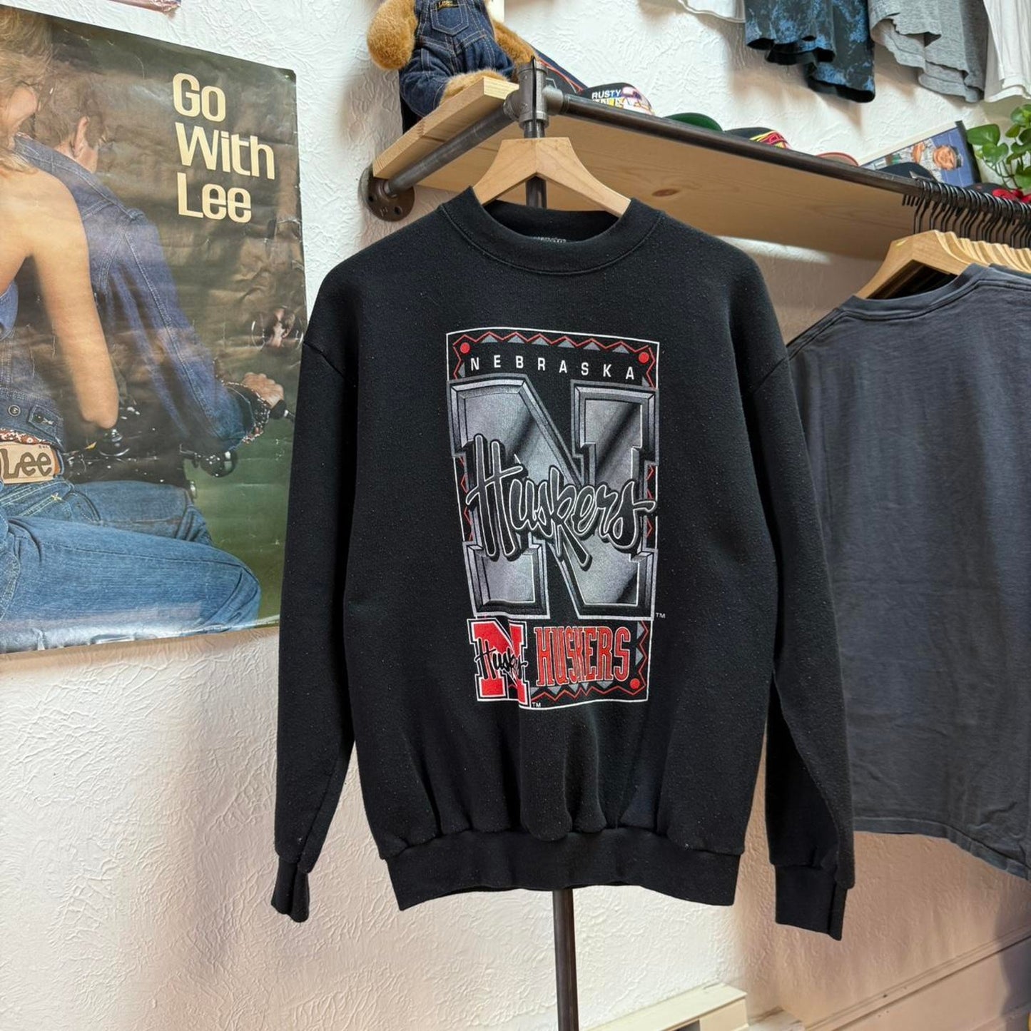 Vintage 90s Nebraska Huskers Football Crewneck - Medium
