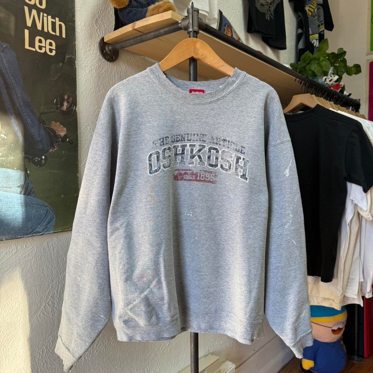 Vintage 90s Oshkosh Paint Splatter Crewneck - X-Large