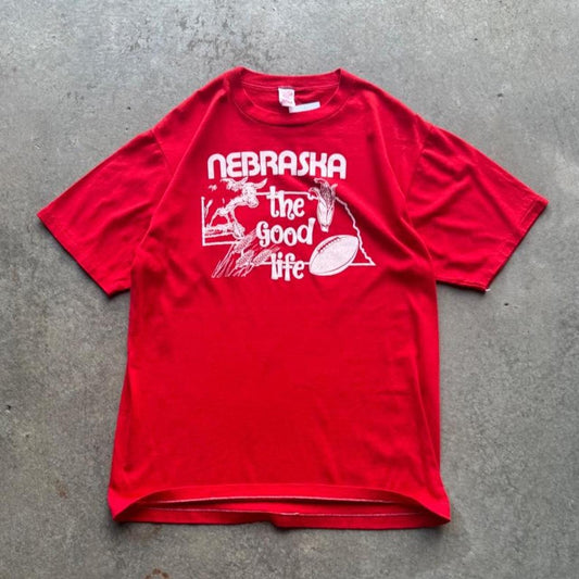 Vintage 80s Nebraska the Good Life Huskers T-Shirt - X-Large
